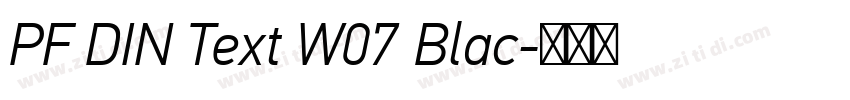 PF DIN Text W07 Blac字体转换